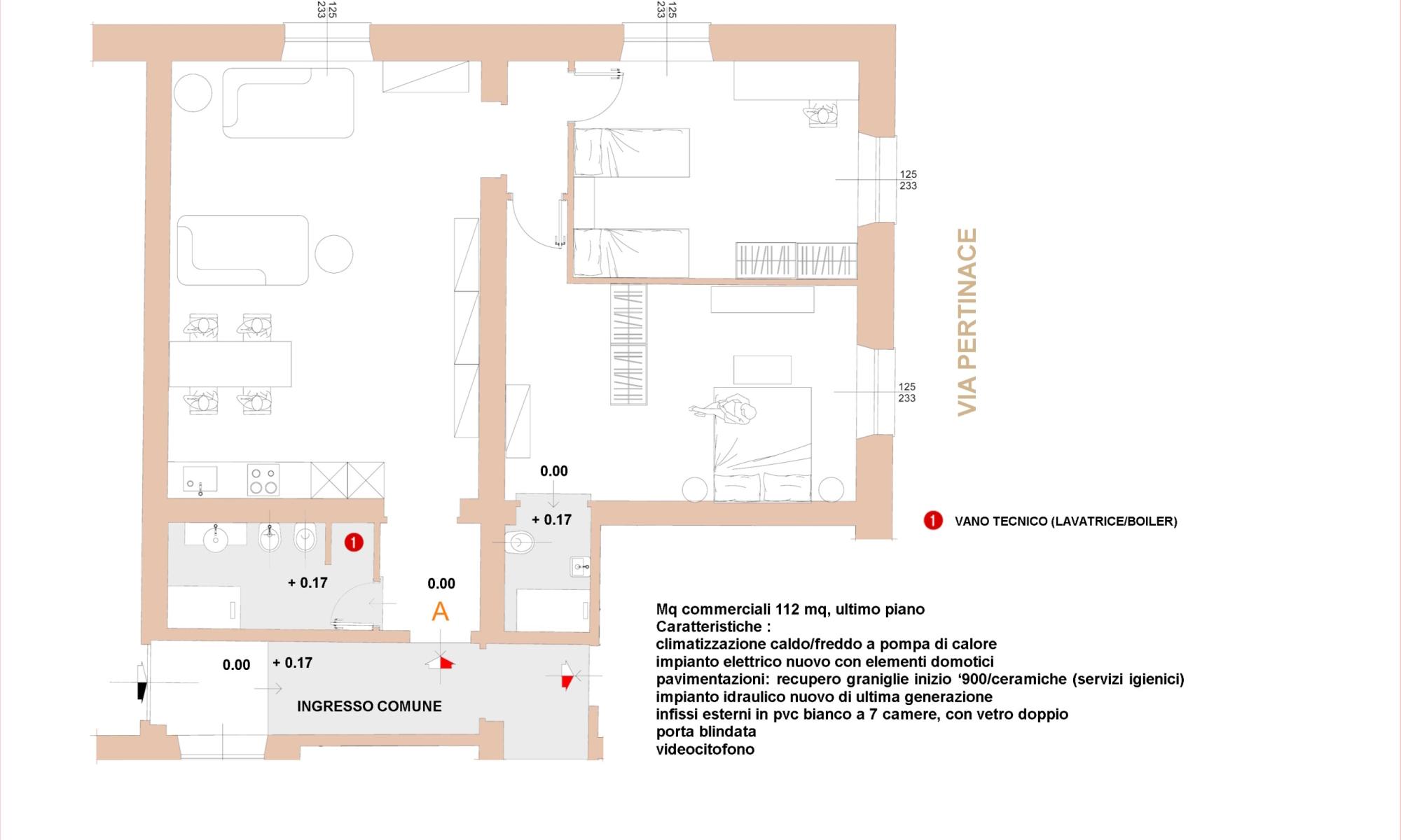 Appartamento 112mq Genova Castelletto