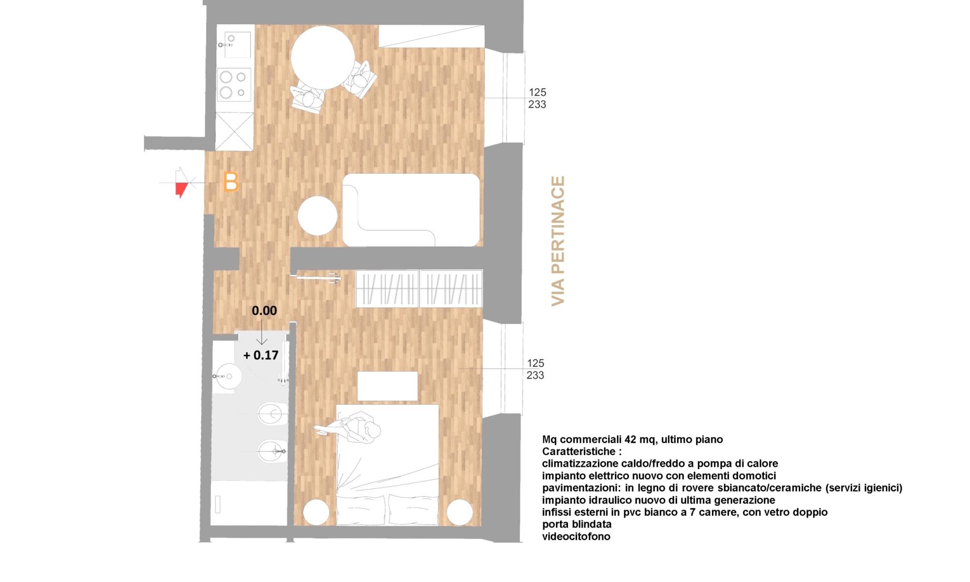 Appartamento 42mq Genova Castelletto